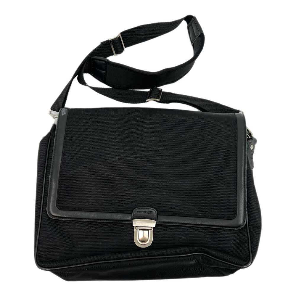 Kenneth Cole Black Messenger Bag Large Adjustable Strap Cross-Body